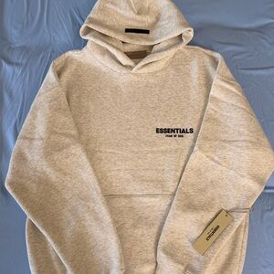 Essentials Men's Light Oatmeal Hoodie